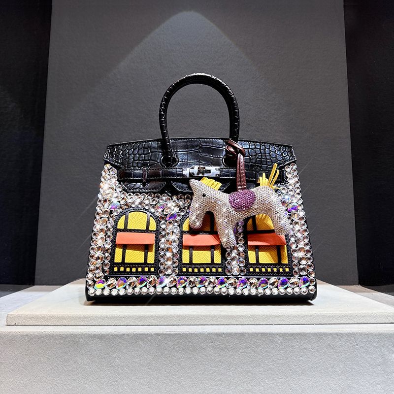 #104 Handmade DIY Rhinestone Bag