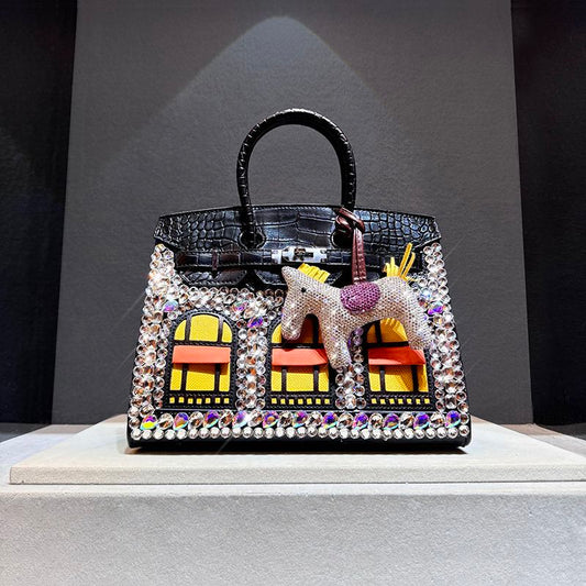 #104 Handmade DIY Rhinestone Bag