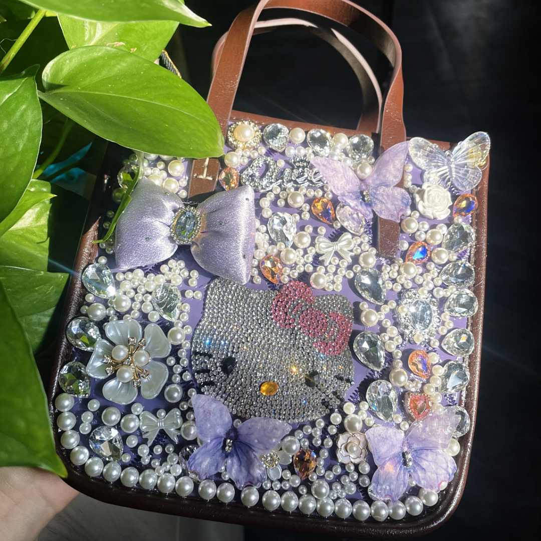 #004 Handmade DIY Rhinestone Bag